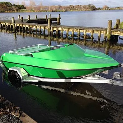 Kinocean High Speed 12.5ft 2-Person 1812cc Aluminum Jet Boat with Engine Combo Set for Drifting and Outdoor Entertainment